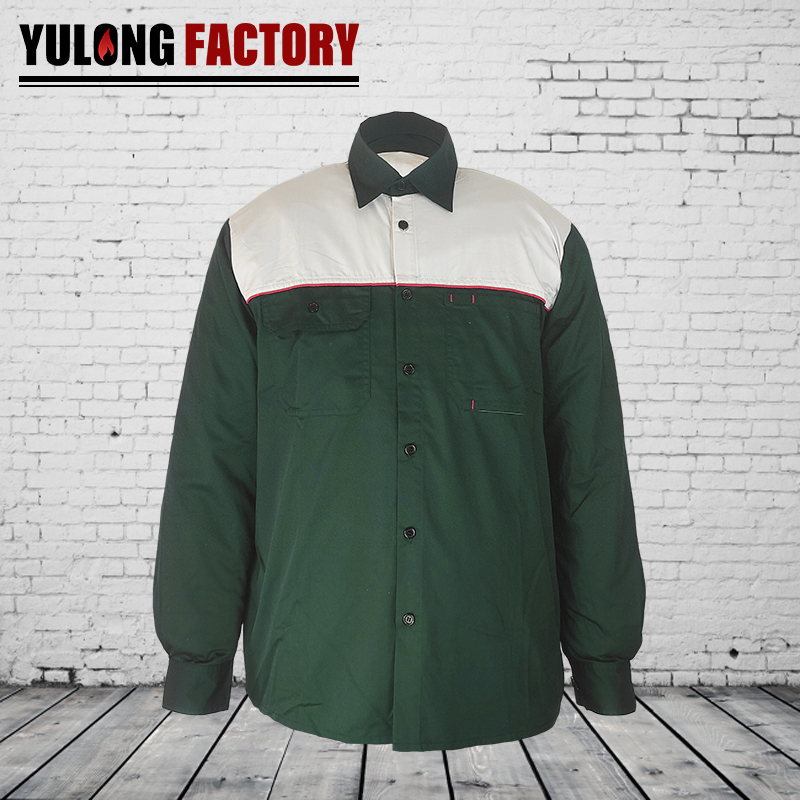熱賣新設計安全工作灰色和海軍長袖耐火襯衫