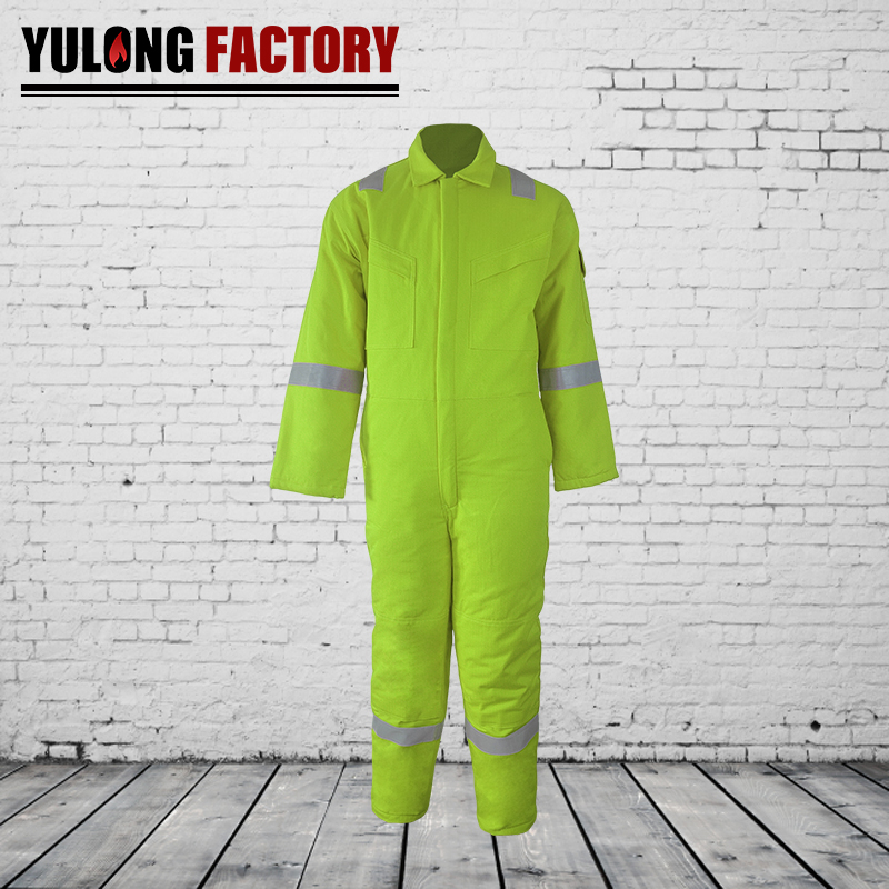 歐標(biāo)腈綸棉阻燃熒光防靜電連體服